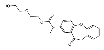 2-(2-Hydroxyethoxy)ethyl dl-2-(10,11-dihydro-11-oxodibenz(b,f)oxepin-2-yl)propionate结构式