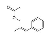Acetic acid 2-methyl-3-phenyl-2-propenyl ester structure