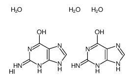2-amino-3,7-dihydropurin-6-one,trihydrate,hydroiodide结构式