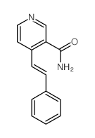 3-Pyridinecarboxamide, 4- (2-phenylethenyl)- Structure
