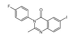 3-(4-fluorophenyl)-6-iodo-2-methylquinazolin-4-one结构式