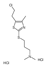 3-[[5-(2-chloroethyl)-4-methyl-1,3-thiazol-2-yl]sulfanyl]-N,N-dimethylpropan-1-amine,dihydrochloride结构式