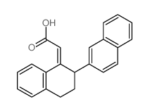 (2E)-2-(2-naphthalen-2-yltetralin-1-ylidene)acetic acid structure