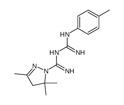 N-[Imino-(3,5,5-trimethyl-4,5-dihydro-pyrazol-1-yl)-methyl]-N'-p-tolyl-guanidine Structure