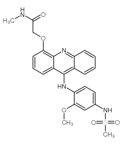 Acetamide, 2-((9-((2-methoxy-4-((methylsulfonyl)amino)phenyl)amino)-4- acridinyl)oxy)-N-methyl- Structure