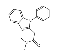 N,N-dimethyl-2-(1-phenylbenzimidazol-2-yl)acetamide结构式