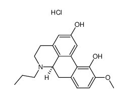 (R)-10-methoxy-6-propyl-5,6,6a,7-tetrahydro-4H-dibenzo[de,g]quinoline-2,11-diol hydrochloride结构式