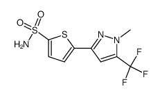 5-(1-methyl-5-trifluoromethyl-1H-pyrazol-3-yl)-thiophene-2-sulfonic acid amide结构式