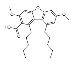 3,7-dimethoxy-1,9-dipentyldibenzofuran-2-carboxylic acid结构式