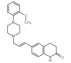 2(1H)-Quinolinone, 3,4-dihydro-6-(3-(4-(2-methoxyphenyl)-1-piperazinyl )-1-propenyl)- Structure