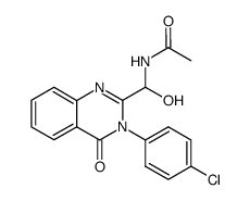 R,S-N-([3-[4-Chlorphenyl]-3,4-dihydro-4-oxo-2-chinazolinyl]-hydroxymethyl)acetamid结构式