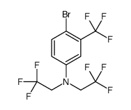 4-bromo-N,N-bis(2,2,2-trifluoroethyl)-3-(trifluoromethyl)aniline结构式