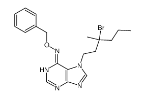 7-(3-Bromo-3-methyl-hexyl)-1,7-dihydro-purin-6-one O-benzyl-oxime Structure