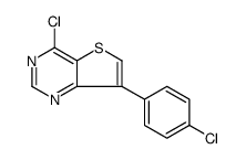 4-CHLORO-7-(4-CHLOROPHENYL)THIENO[3,2-D]PYRIMIDINE结构式