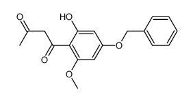 1-(4-benzyloxy-2-hydroxy-6-methoxyphenyl)-1,3-butanedione Structure