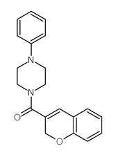 Piperazine, 1-(2H-1-benzopyran-3-ylcarbonyl)-4-phenyl-结构式
