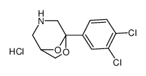 1-(3,4-dichlorophenyl)-7,8-dioxa-3-azabicyclo[3.2.1]octane hydrochlori de Structure