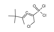 <1-(chloromethyl)-3,4,4-trimethyl-1,2-pentadienyl>phosphonic dichloride Structure