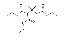 2,2-dimethyl-propane-1,1,3-tricarboxylic acid triethyl ester结构式