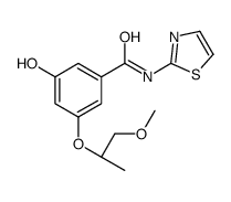 3-hydroxy-5-[(2S)-1-methoxypropan-2-yl]oxy-N-(1,3-thiazol-2-yl)benzamide Structure