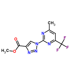 Methyl 1-[4-methyl-6-(trifluoromethyl)-2-pyrimidinyl]-1H-1,2,3-triazole-4-carboxylate Structure