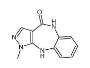 1-甲基-5,10-二氢苯并[b]吡唑并[3,4-e][1,4]二氮杂-4(1H)-酮结构式