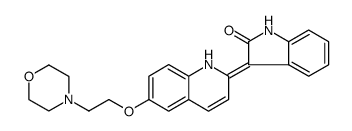 2H-Indol-2-one, 1,3-dihydro-3-[6-[2-(4-morpholinyl)ethoxy]-2(1H)-quinolinylidene]-, (3Z)结构式