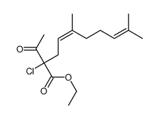 ethyl 2-acetyl-2-chloro-5,9-dimethyldeca-4,8-dienoate Structure