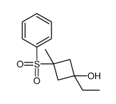 3-(benzenesulfonyl)-1-ethyl-3-methylcyclobutan-1-ol Structure