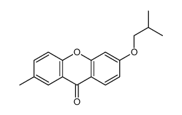 2-methyl-6-(2-methylpropoxy)xanthen-9-one Structure