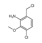 3-chloro-6-(chloromethyl)-2-methoxyaniline Structure