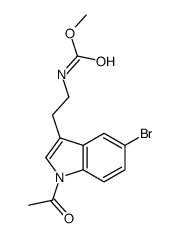 methyl N-[2-(1-acetyl-5-bromoindol-3-yl)ethyl]carbamate Structure