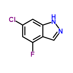 6-氯-4-氟-1H-吲唑结构式