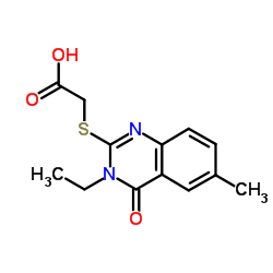 (3-ETHYL-6-METHYL-4-OXO-3,4-DIHYDRO-QUINAZOLIN-2-YLSULFANYL)-ACETIC ACID Structure