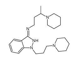 N-(3-piperidin-1-ylbutyl)-1-(3-piperidin-1-ylpropyl)indazol-3-amine结构式