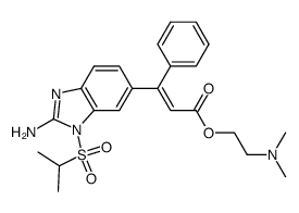 1-isopropylsulfonyl-2-amino-6-[α-(2-N,N-dimethylaminoethoxycarbonylmethylene)benzyl]benzimidazole结构式