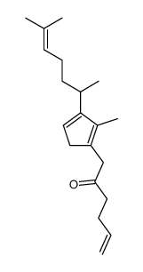2-oxo-1-<2-methyl-3-(1,5-dimethyl-4-hexenyl)cyclopentadienyl>-5-hexene结构式