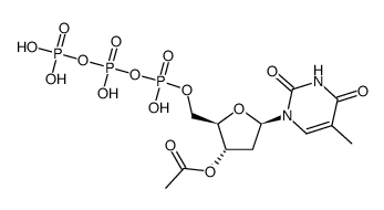 5'-triphosphate-3'-O-acetylthimidine Structure