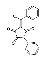 1-phenyl-4-(phenylhydroxymethylidene)-pyrrolidine-2,3,5-trione Structure