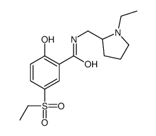 N-[(1-ethylpyrrolidin-2-yl)methyl]-5-ethylsulfonyl-2-hydroxybenzamide结构式