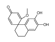 3,4-Dihydro-6,7-dihydroxy-2'-methoxyspiro[naphthalene-1(2H),1'-cyclohexane]-2',5'-dien-4'-one结构式