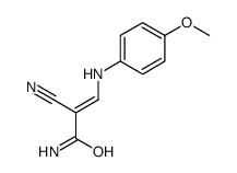 2-cyano-3-(4-methoxyanilino)prop-2-enamide结构式