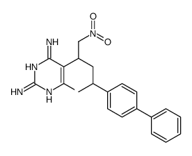 5-[1-nitro-4-(4-phenylphenyl)pentan-2-yl]pyrimidine-2,4,6-triamine结构式