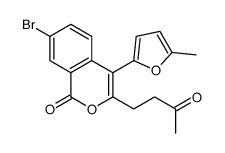 7-bromo-4-(5-methylfuran-2-yl)-3-(3-oxobutyl)isochromen-1-one结构式