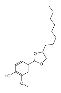 2-methoxy-4-(4-octyl-1,3-dioxolan-2-yl)phenol Structure