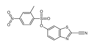 (2-cyano-1,3-benzothiazol-6-yl) 2-methyl-4-nitrobenzenesulfonate Structure