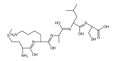 (2R)-2-[[(2S)-2-[[(2S)-2-[[(2S)-6-amino-2-[[(2S)-2-amino-4-methylsulfanylbutanoyl]amino]hexanoyl]amino]propanoyl]amino]-4-methylpentanoyl]amino]-3-sulfanylpropanoic acid Structure