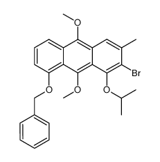 8-Benzyloxy-2-bromo-1-isopropoxy-9,10-dimethoxy-3-methyl-anthracene Structure