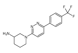1-[6-[4-(trifluoromethyl)phenyl]pyridazin-3-yl]piperidin-3-amine Structure