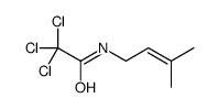 2,2,2-trichloro-N-(3-methylbut-2-enyl)acetamide结构式